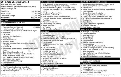 2019 Jeep Cherokee Limited