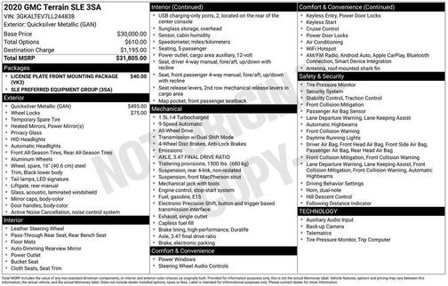 2020 GMC Terrain SLE