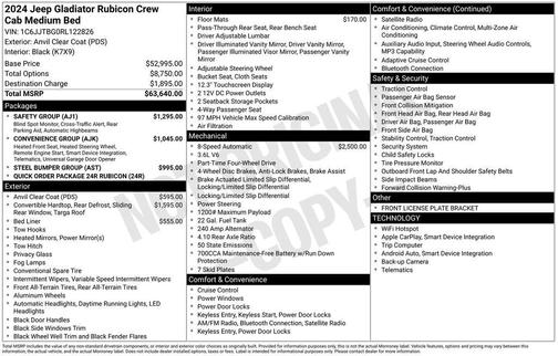 2024 Jeep Gladiator Rubicon