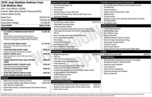 2020 Jeep Gladiator Rubicon