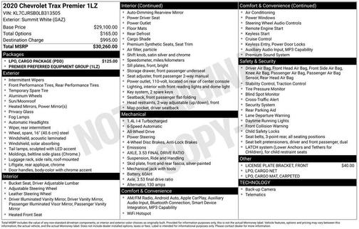 2020 Chevrolet Trax Premier