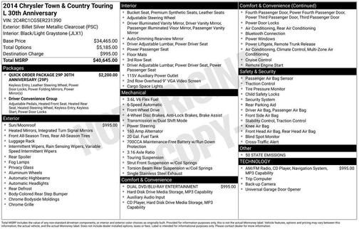 2014 Chrysler Town & Country Touring-L