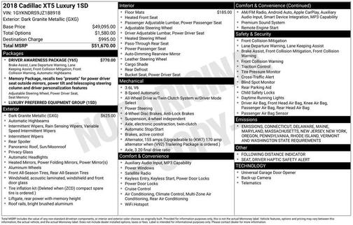 2018 Cadillac XT5 Luxury