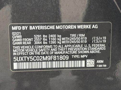 Dark Graphite Metallic 2021 BMW X3 xDrive30i