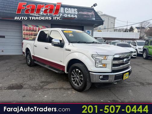 White Platinum Metallic Tri-Coat 2015 Ford F-150 Lariat Truck