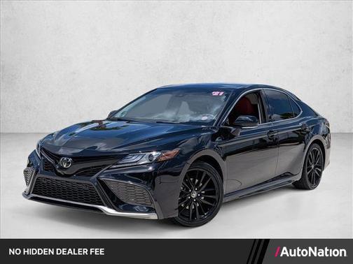 Midnight Black Metallic 2021 Toyota Camry XSE