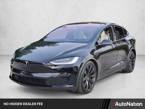 Solid Black 2022 Tesla Model X Plaid Tri Motor All-Wheel Drive