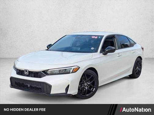 Platinum White Pearl 2026 Honda Civic Sport