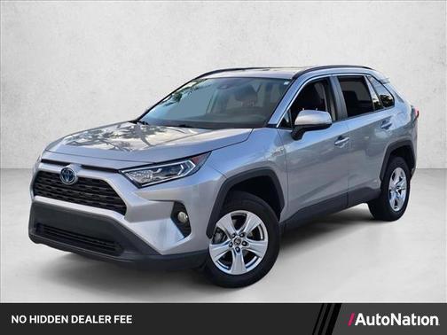 Silver/Gray 2021 Toyota RAV4 Hybrid XLE
