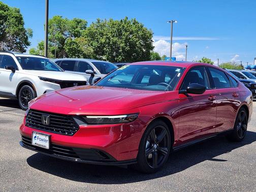 Radiant Red Metallic 2025 Honda Accord Hybrid Sport-L