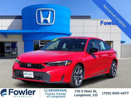 Rallye Red 2025 Honda Civic Hybrid Sport Touring