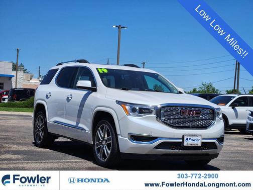 White Frost Tricoat 2019 GMC Acadia Denali