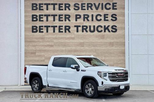 Summit White 2023 GMC Sierra 1500 SLT