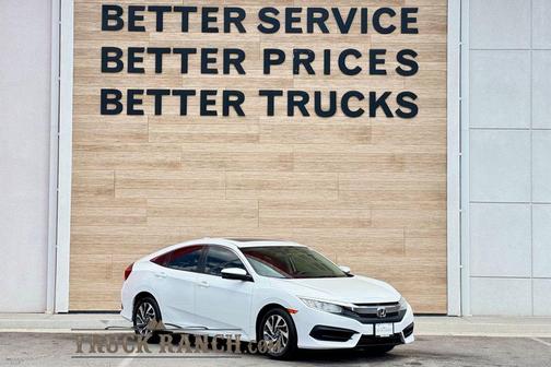 White 2018 Honda Civic EX