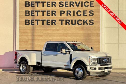 Star White Metallic Tri-Coat 2025 Ford F-450 Platinum