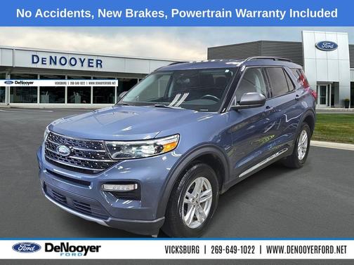 Blue Metallic 2021 Ford Explorer XLT