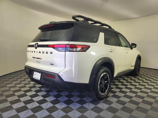 Pearl White Tricoat/Super Black 2024 Nissan Pathfinder Rock Creek 4WD