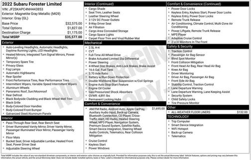 2022 Subaru Forester Limited