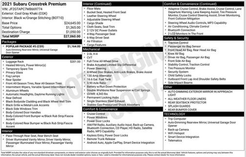 2021 Subaru Crosstrek Premium