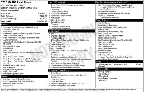 2020 Mazda Mazda3 FWD