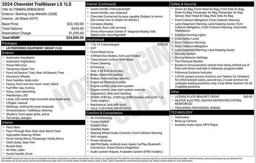 2024 Chevrolet Trailblazer LS