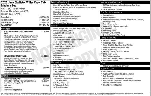 2025 Jeep Gladiator Willys