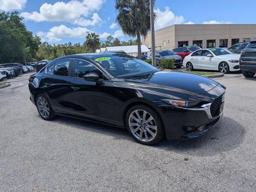 Jet Black Mica 2024 Mazda Mazda3 FWD w/Preferred Package