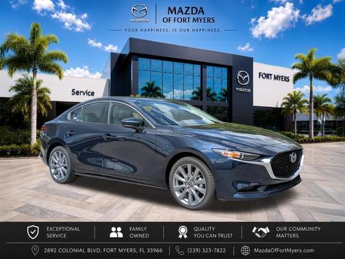 Deep Crystal Blue Mica 2026 Mazda Mazda3 FWD w/Preferred Package