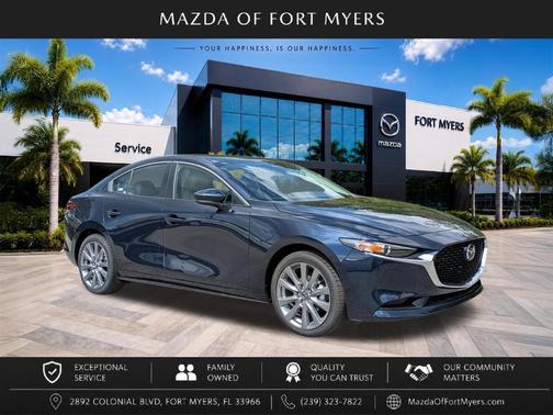 Deep Crystal Blue Mica 2026 Mazda Mazda3 FWD w/Preferred Package
