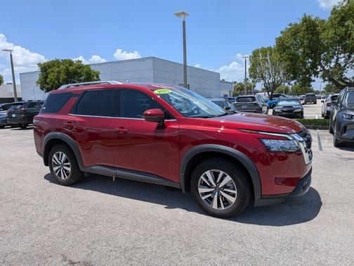 Scarlet Ember 2024 Nissan Pathfinder SL FWD