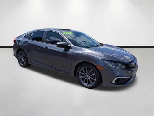 Platinum White Pearl 2020 Honda Civic EX-L