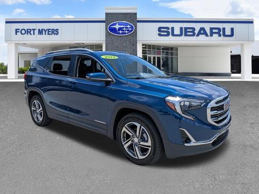 Blue Emerald Metallic 2021 GMC Terrain SLT