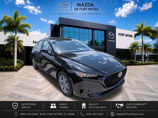 Jet Black Mica 2026 Mazda Mazda3 FWD w/Preferred Package