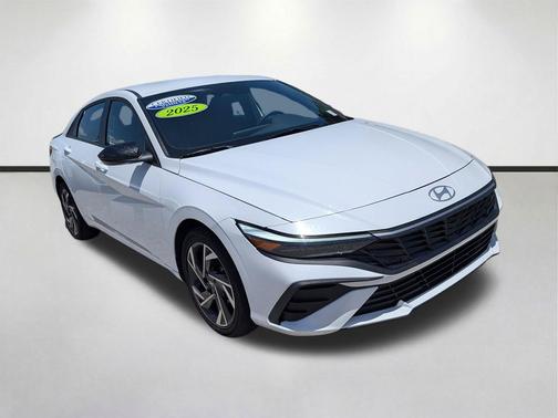 Serenity White 2025 Hyundai ELANTRA HEV SEL Sport