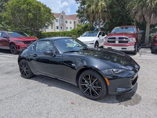 Jet Black Mica 2024 Mazda MX-5 Miata RF Grand Touring