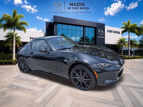 Jet Black Mica 2024 Mazda MX-5 Miata RF Grand Touring