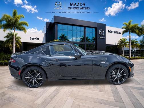 Jet Black Mica 2024 Mazda MX-5 Miata RF Grand Touring