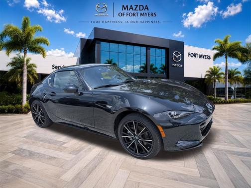 Jet Black Mica 2024 Mazda MX-5 Miata RF Grand Touring