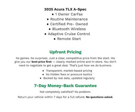 2025 Acura TLX A-Spec