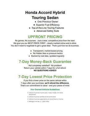 2020 Honda Accord Hybrid Touring