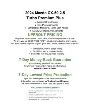 Polymetal Gray Metallic 2024 Mazda CX-50 2.5 Turbo Premium Plus Package