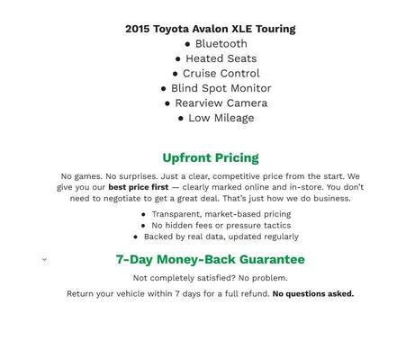 2015 Toyota Avalon XLE Touring