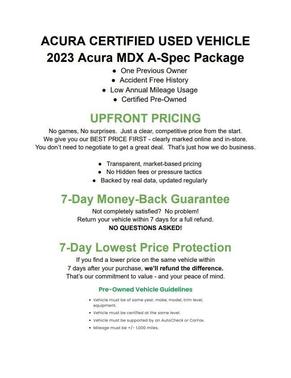 RED 2023 Acura MDX A-SPEC