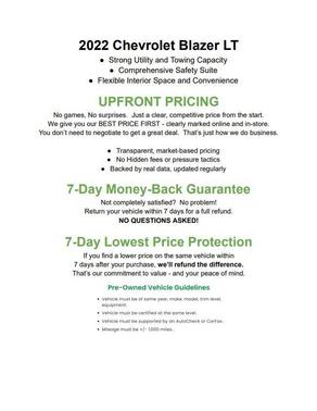 Blue Glow Metallic 2022 Chevrolet Blazer 2LT