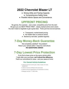 Blue Glow Metallic 2022 Chevrolet Blazer 2LT