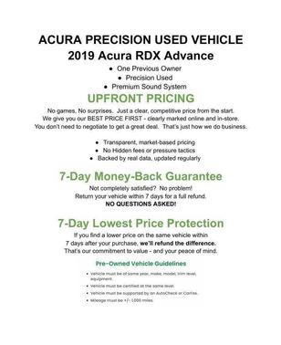 White Diamond Pearl 2019 Acura RDX Advance Package