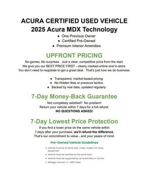 Majestic Black Pearl 2025 Acura MDX Technology Package