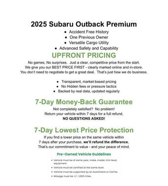 Crystal White Pearl 2025 Subaru Outback Premium