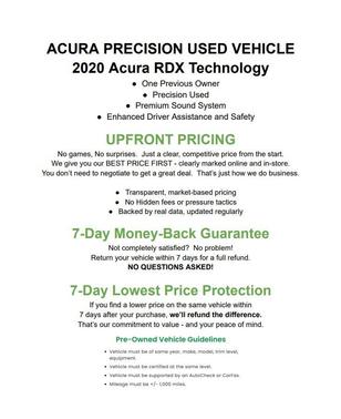 WHITE 2020 Acura RDX Technology Package