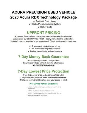 PLATINUM WHITE 2020 Acura RDX Technology Package